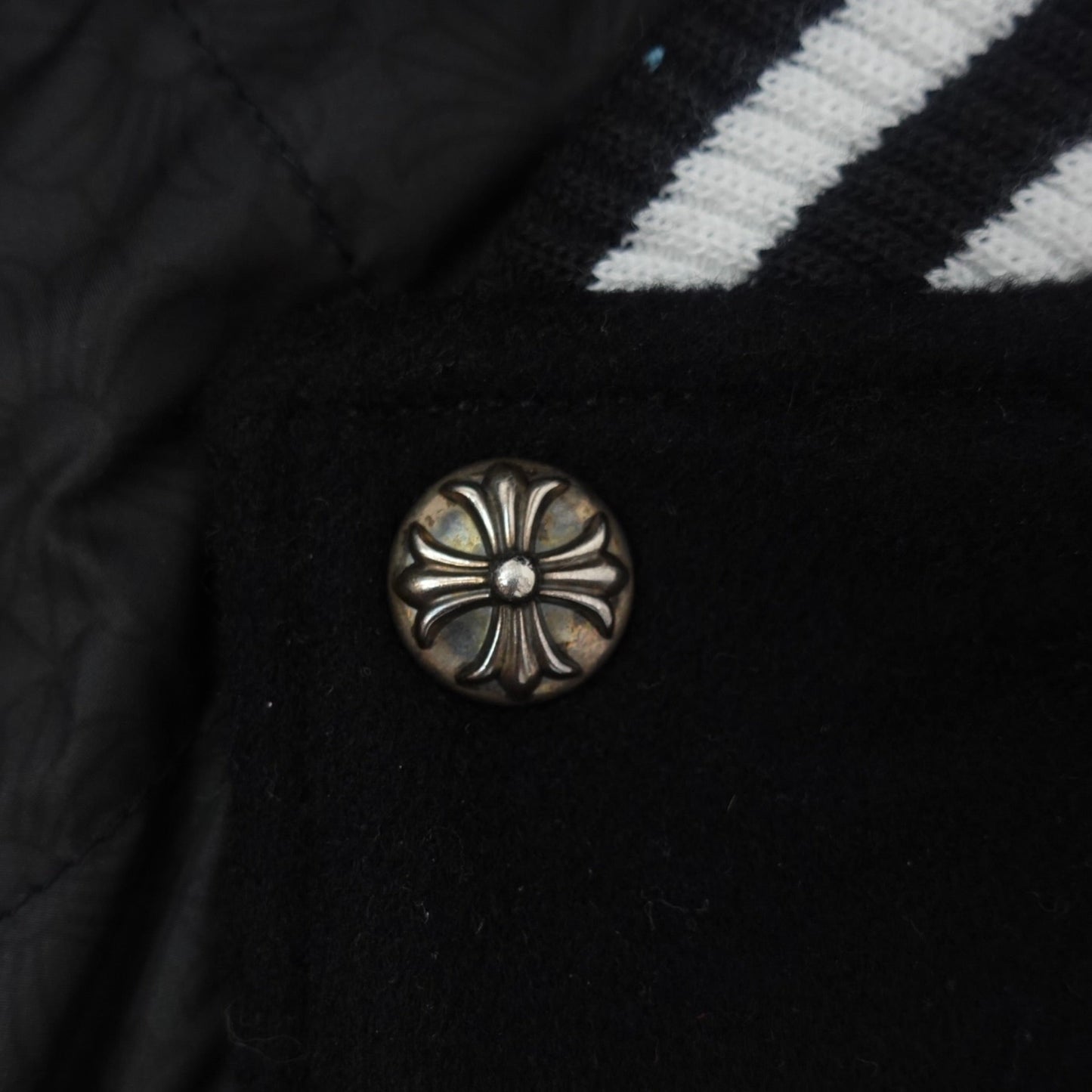 Chrome Hearts Eagle Patch Varsity Jacket