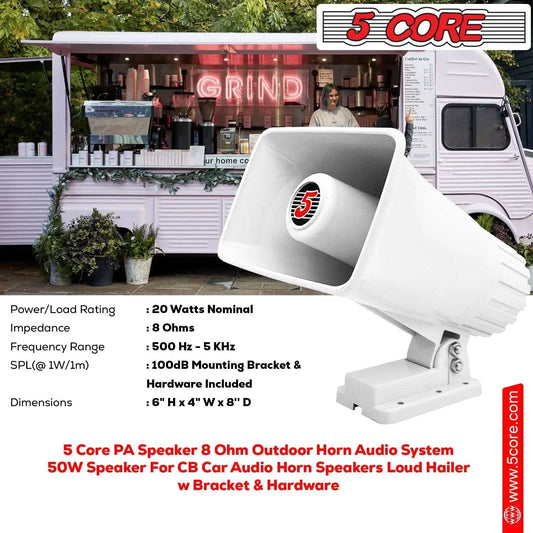 5Core Universal PA Horn Speaker 50W 6x4