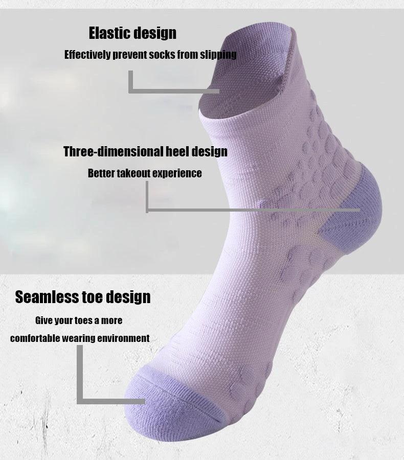TrailBliss Women's Crew Socks - 6 Pairs Cushioned Compression, Anti-Odor & Breathable for Hiking, Running, Fitness, and Cycling