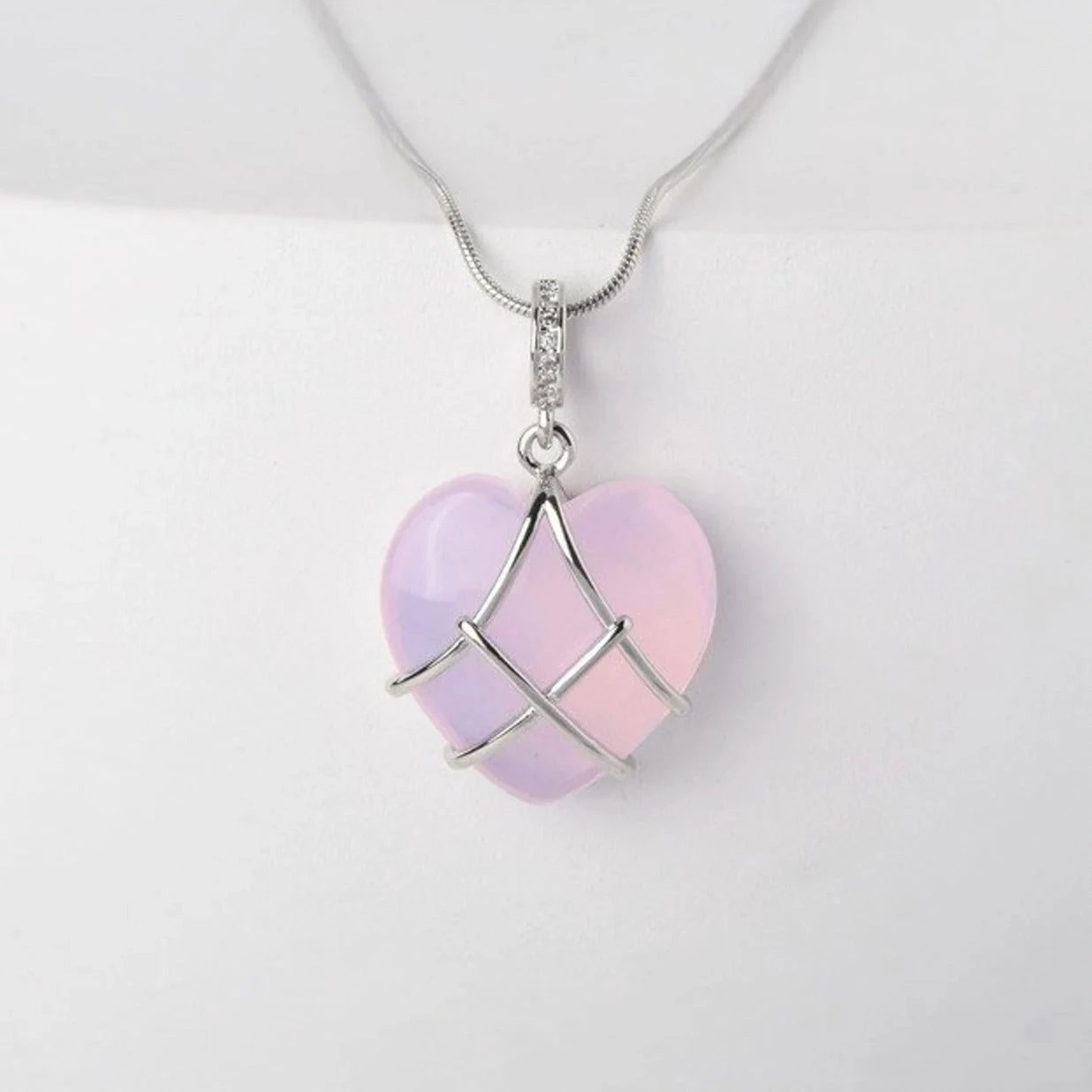 Fashion Moonstone Necklace - Cartoon Princess Love Girl Jewelry