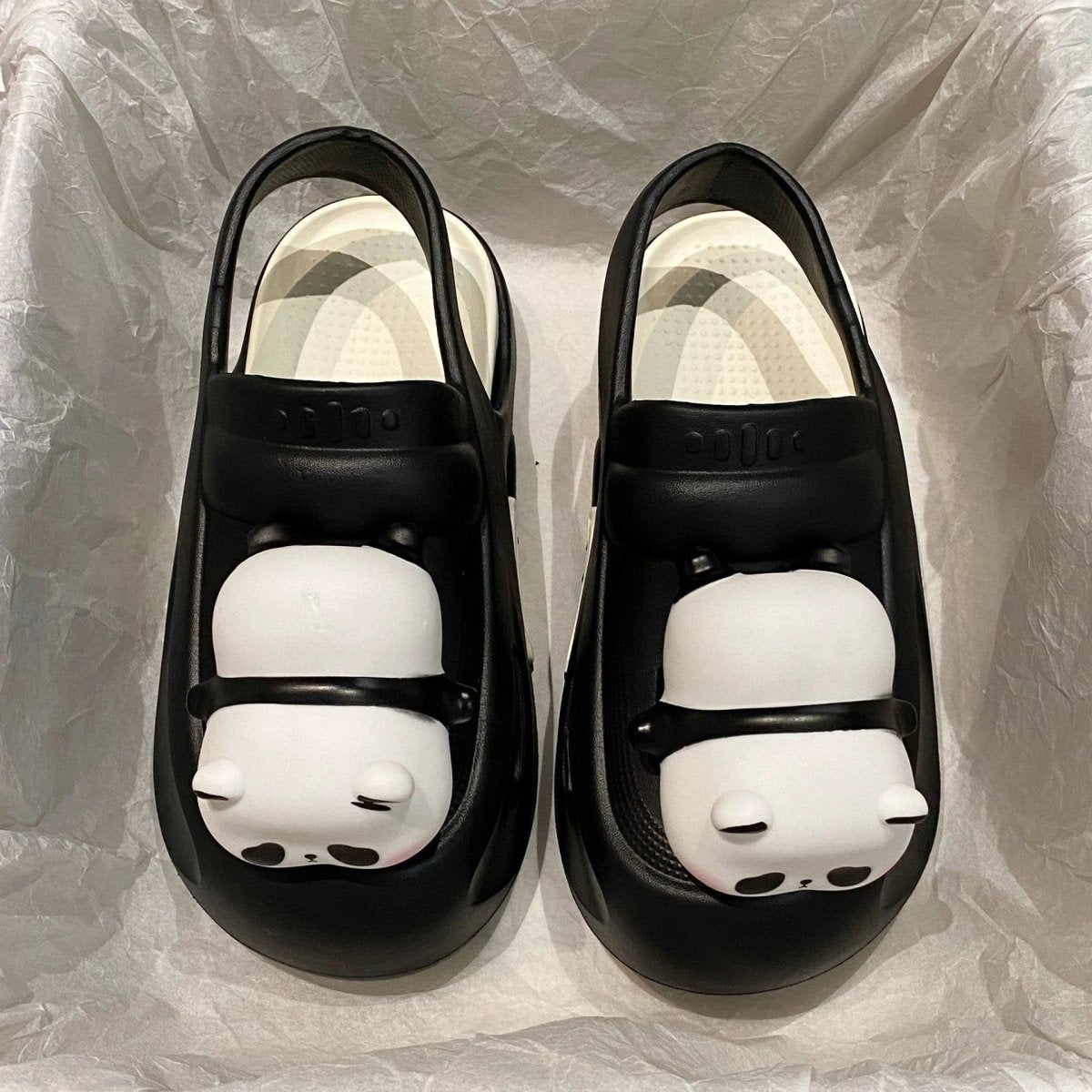 Mandotos Panda Lamp Light Up Slippers Sandals For Women EVA Comfort Non Slip Sole Summer