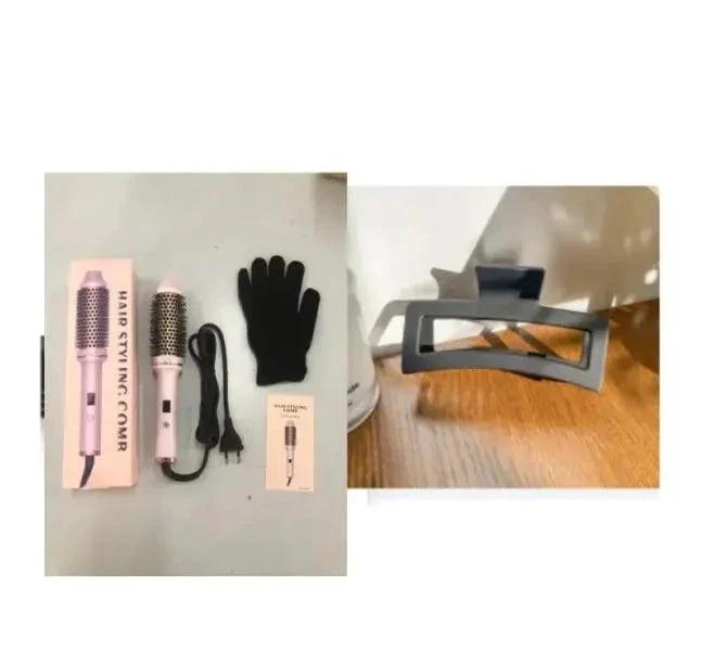 Mandotos 2-In-1 Hair Curler And Straightener Comb
