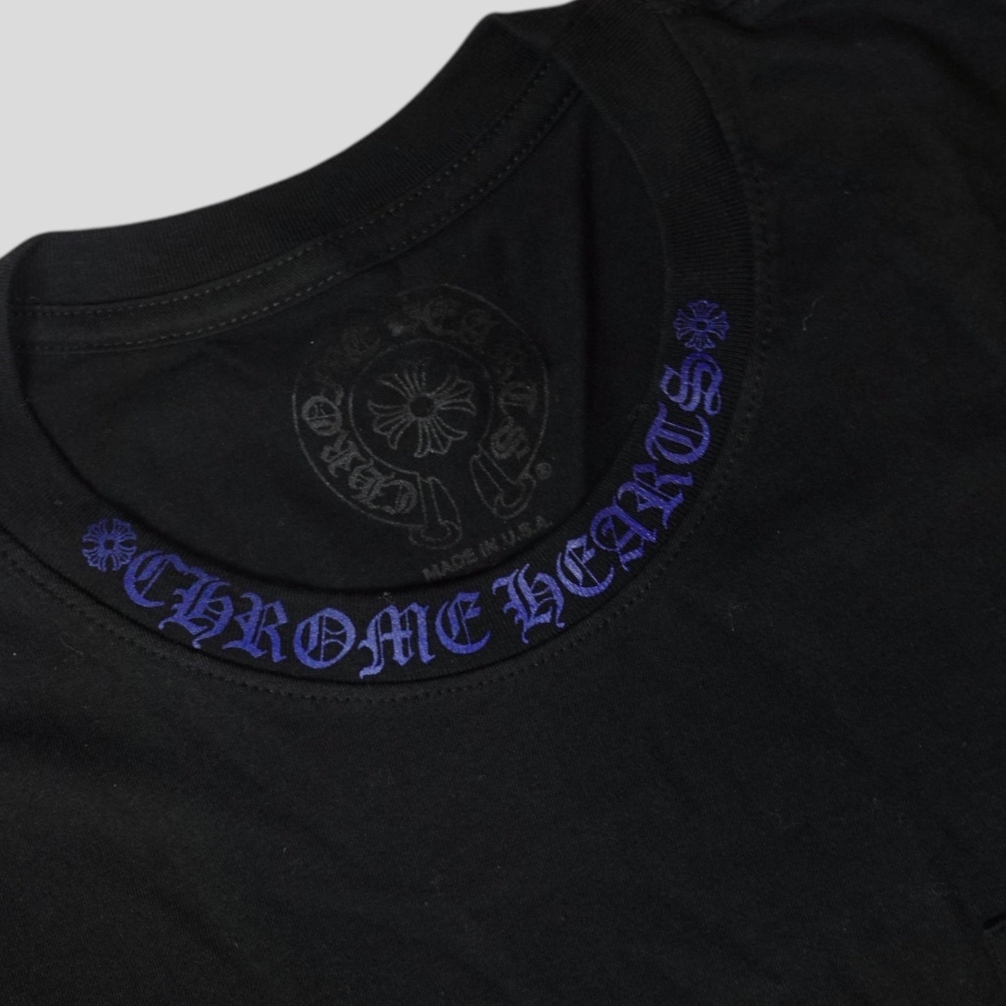 Chrome Hearts Neck Logo Long Sleeve in Black/Blue