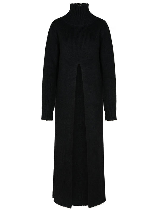 Jil Sander Black Alpaca Blend Dress Women