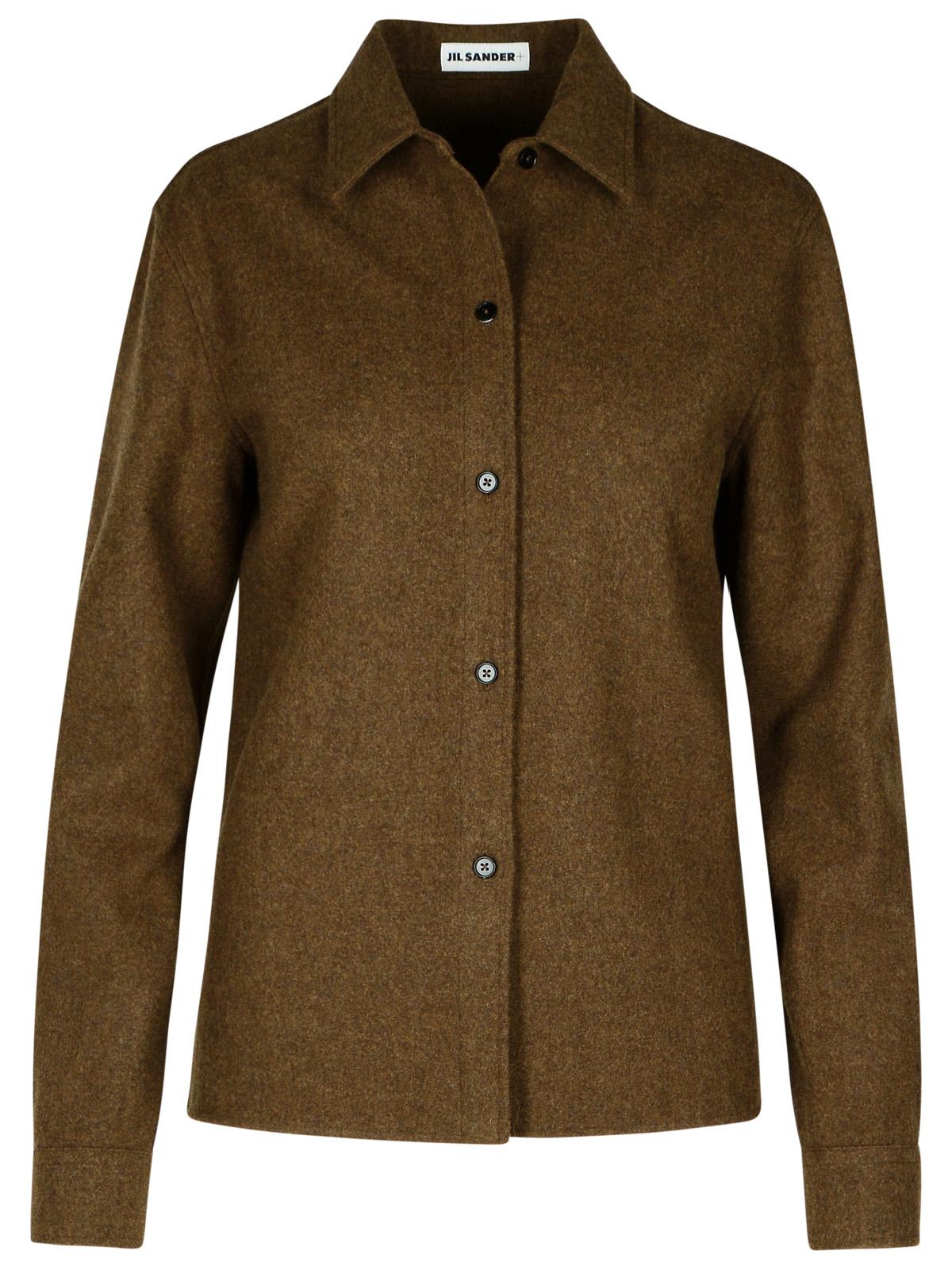 Jil Sander Brown Wool Shirt Women