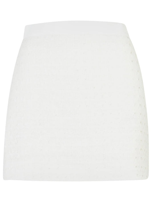 Casablanca White Cotton Blend Miniskirt Women