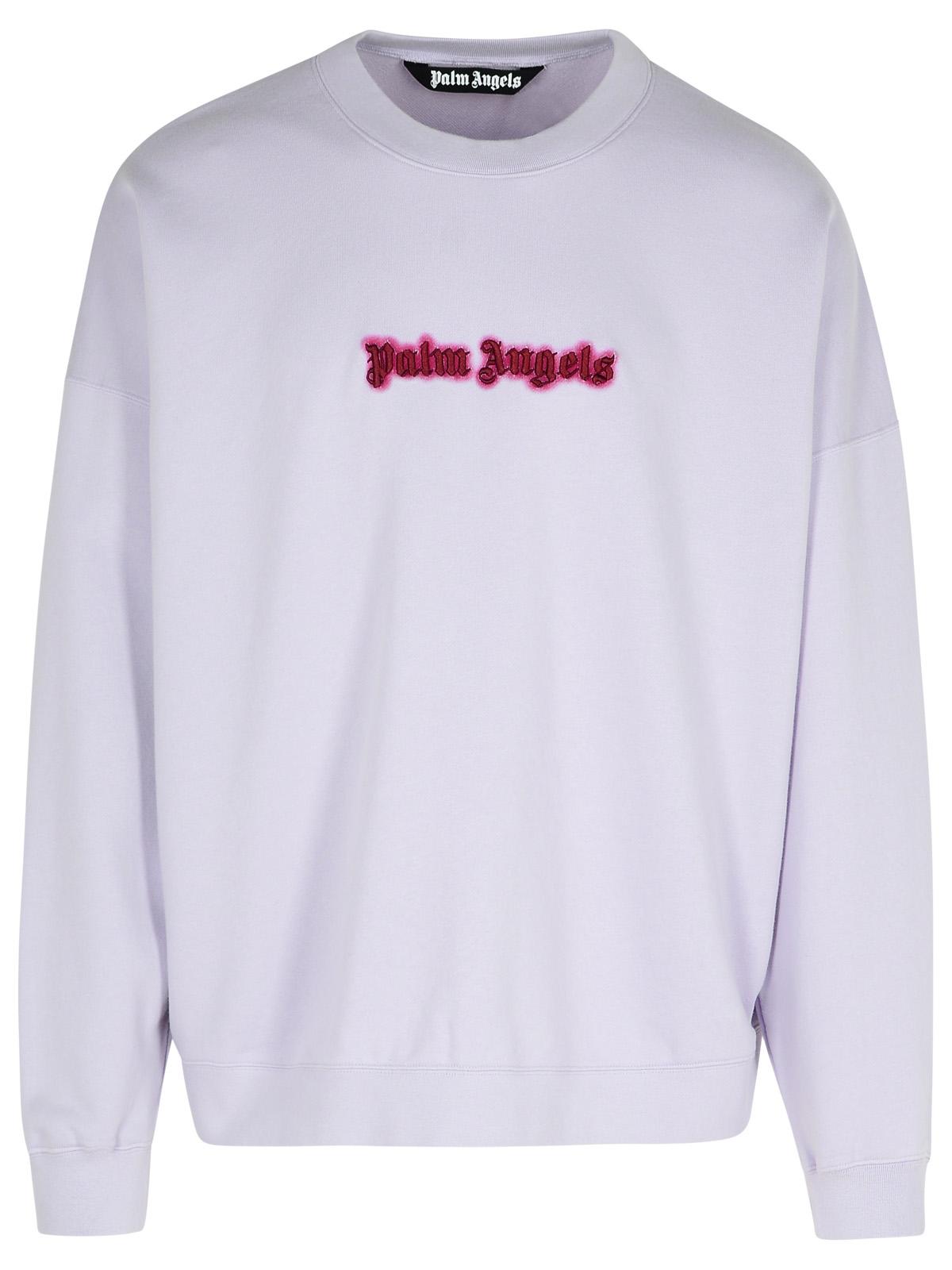 Palm Angels 'Neon' Lilac Cotton Sweatshirt Men