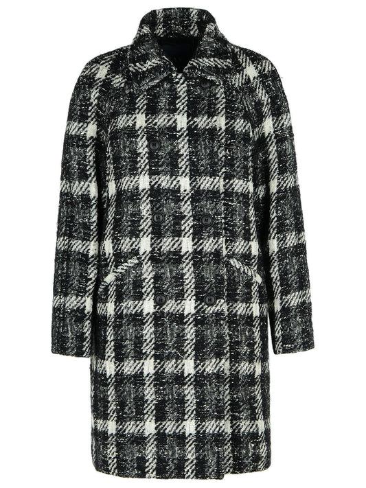 Fay Black Cotton Blend Coat Women
