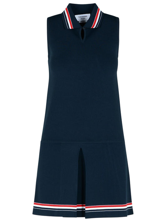 Thom Browne 'Tennis' Dress In Navy Viscose Blend Women