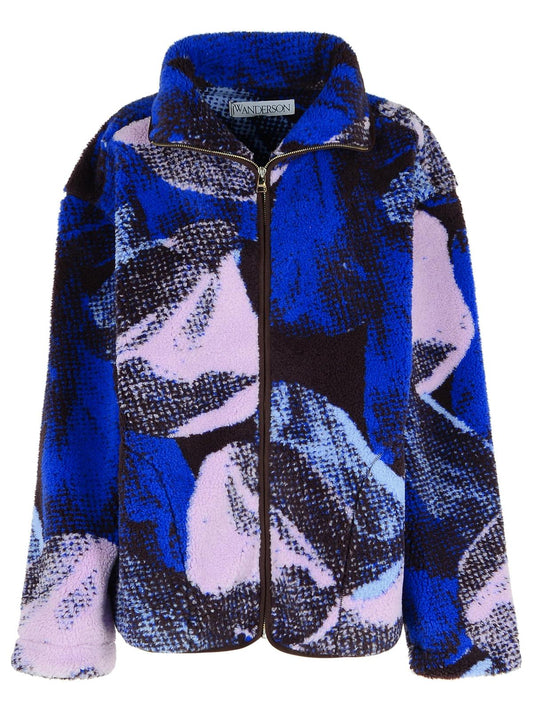 Jw Anderson Blue Polyester Blend Fleece Men