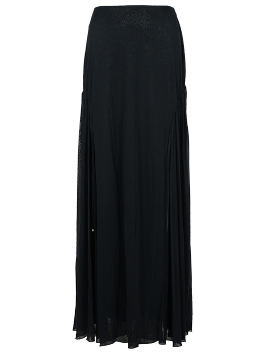 Lanvin 'Flared' Black Viscose Blend Skirt Women