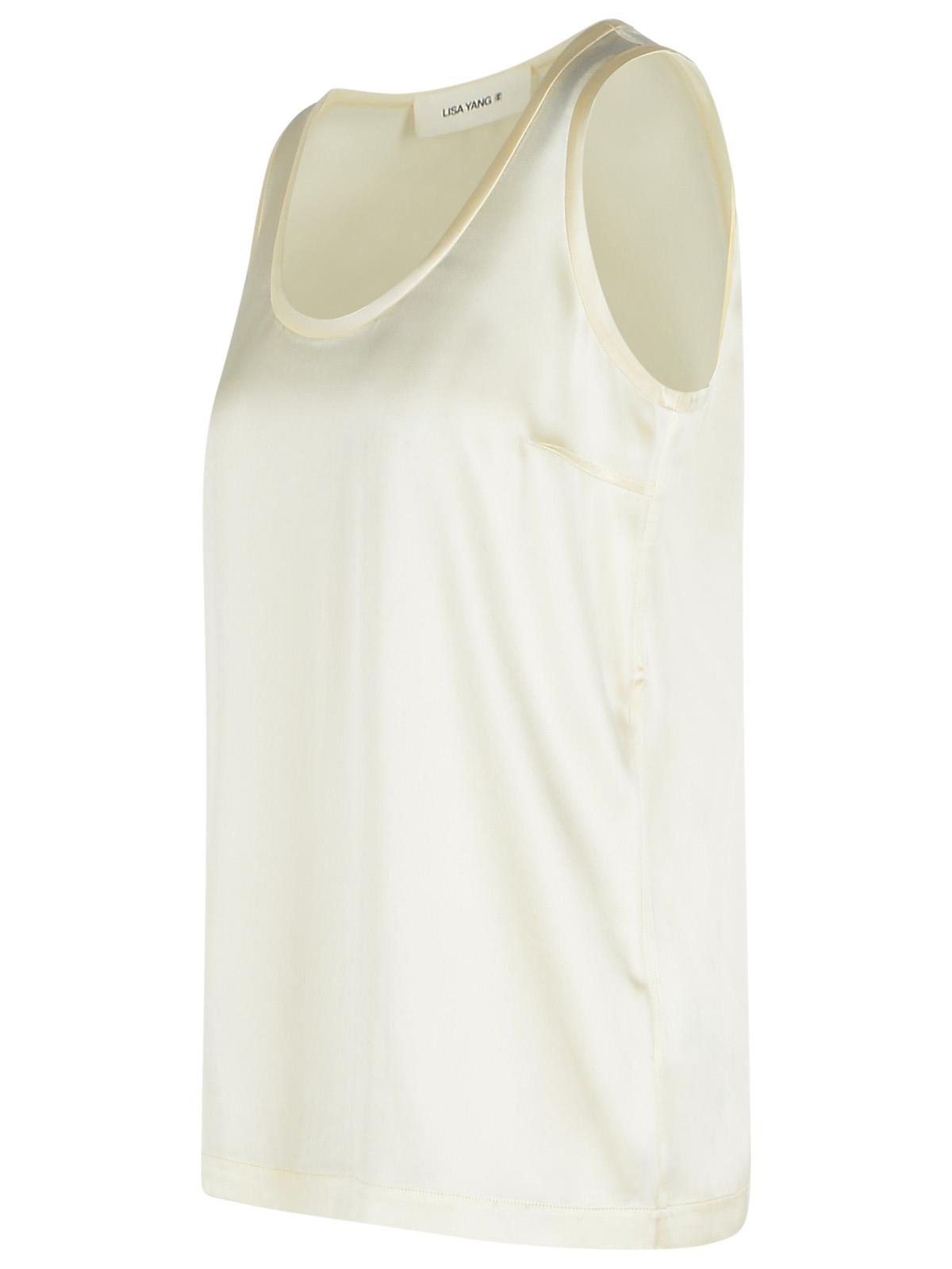 Lisa Yang 'Scoop' Ivory Silk Tank Top Women