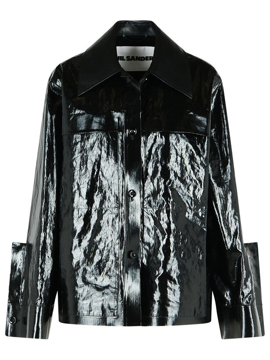 Jil Sander Black Linen Jacket Women