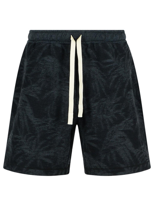 Palm Angels Black Cotton Bermuda Shorts Men