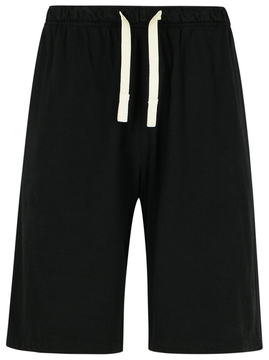 Palm Angels Black Cotton Bermuda Shorts Men
