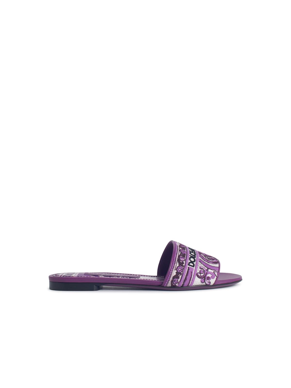 Dolce & Gabbana Slipper With Majolica Embroidery Women