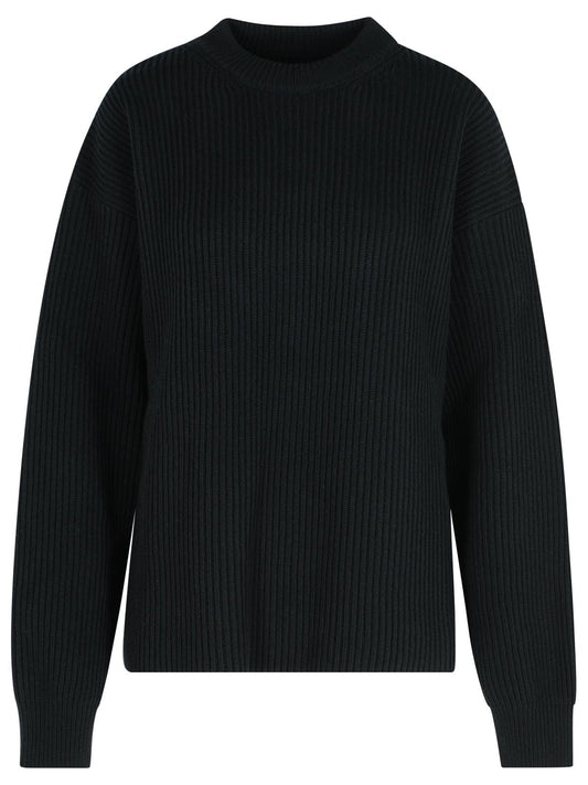 Jil Sander Black Wool Crew Neck Sweater Women