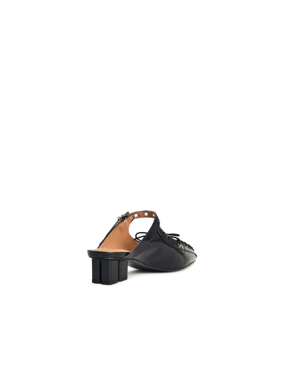 Ganni Mules With Laces In Black 'Oleatex' Women