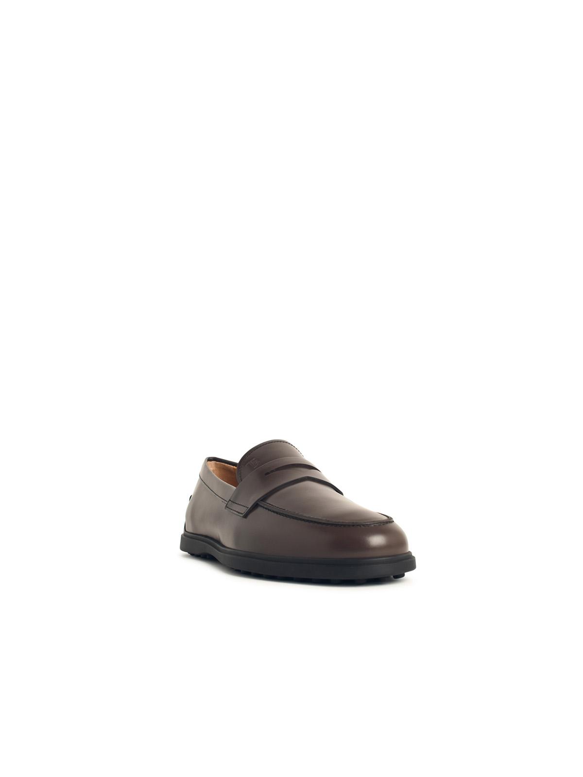 Tod's Brown Leather Loafers Men