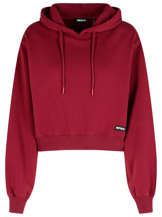 Rotate Burgundy Cotton Sweatshirt Women