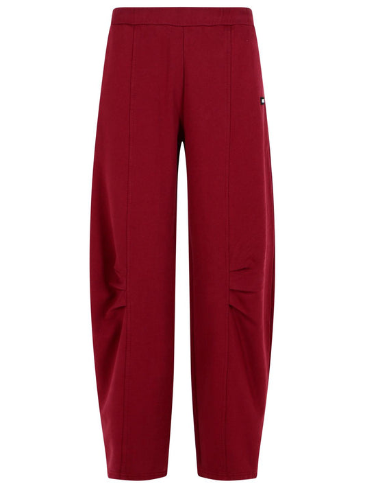 Rotate Pantalo In Burgundy Cotton Women