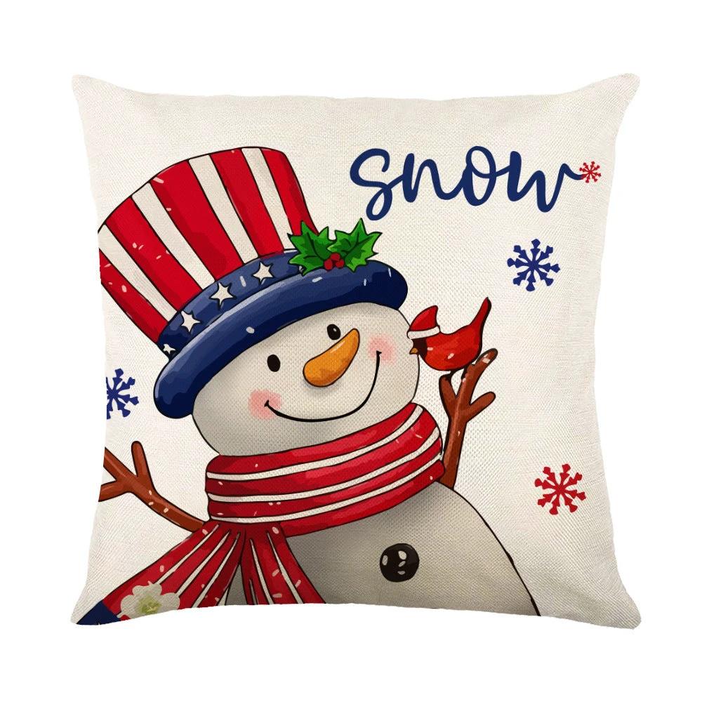 Mandotos Christmas Pillow Covers Snowflake Stamping