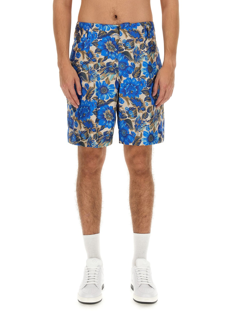Moschino Men Short All Over Blue Flower