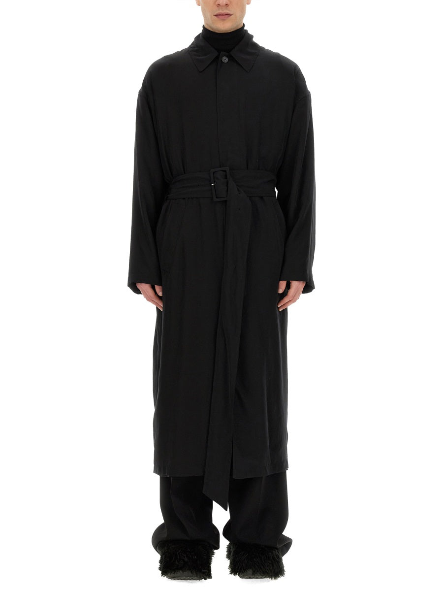 Balenciaga Men Belted Trench Coat