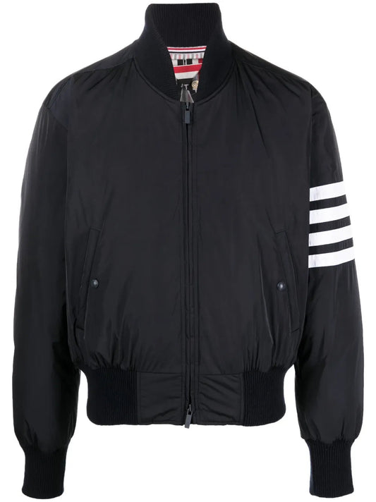 Thom Browne Men Bomber Jacket With 4-Stripe Detail