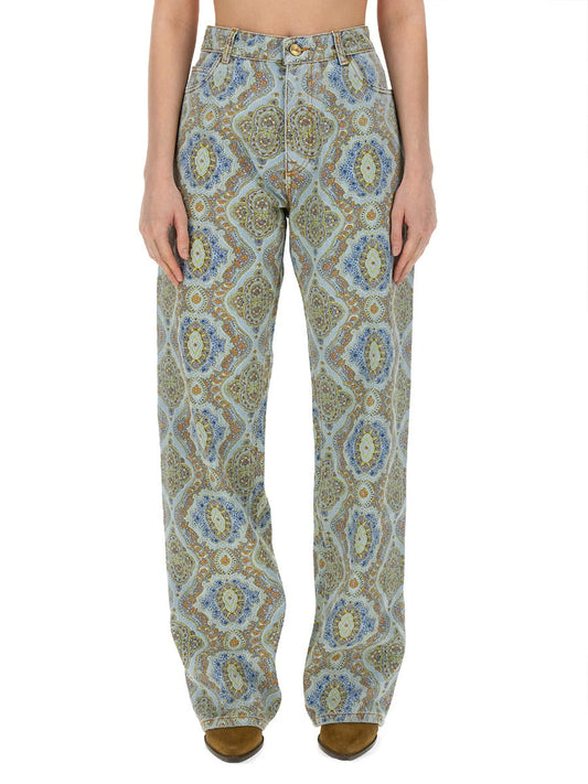 Etro Women Jeans Con Stampa Paisley