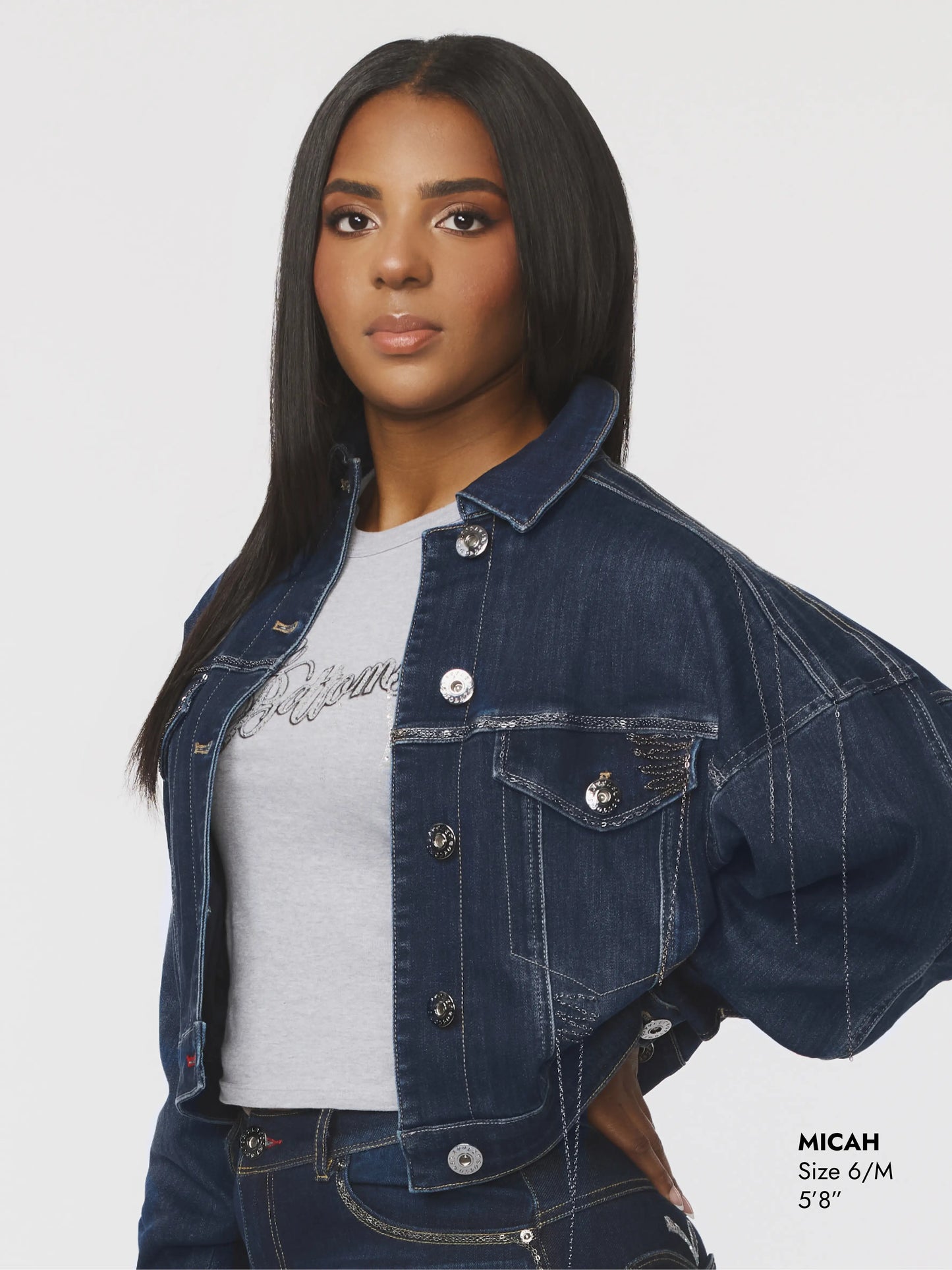 Cropped Chain Link Jacket