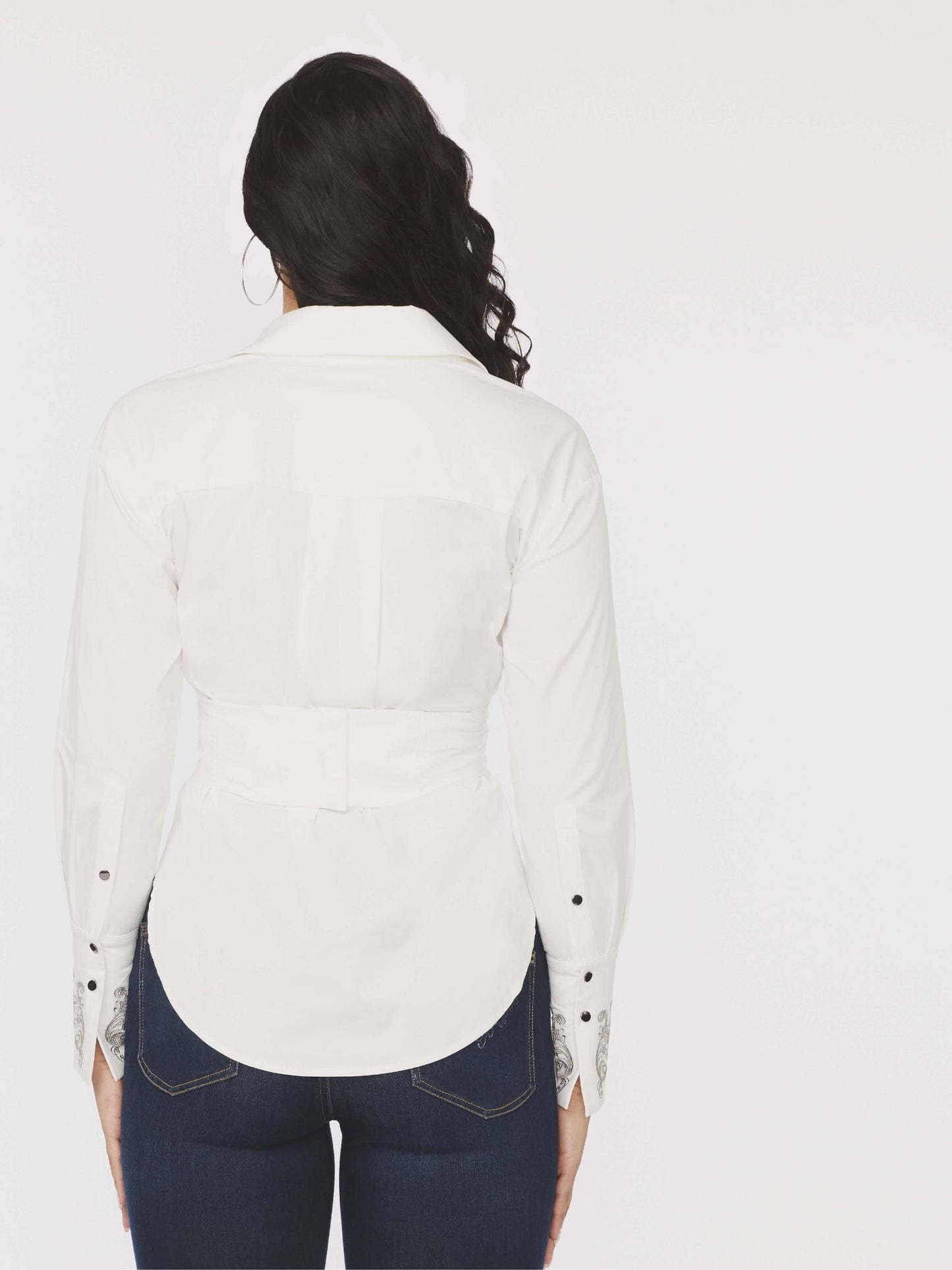 Twist Woven Shirt - White