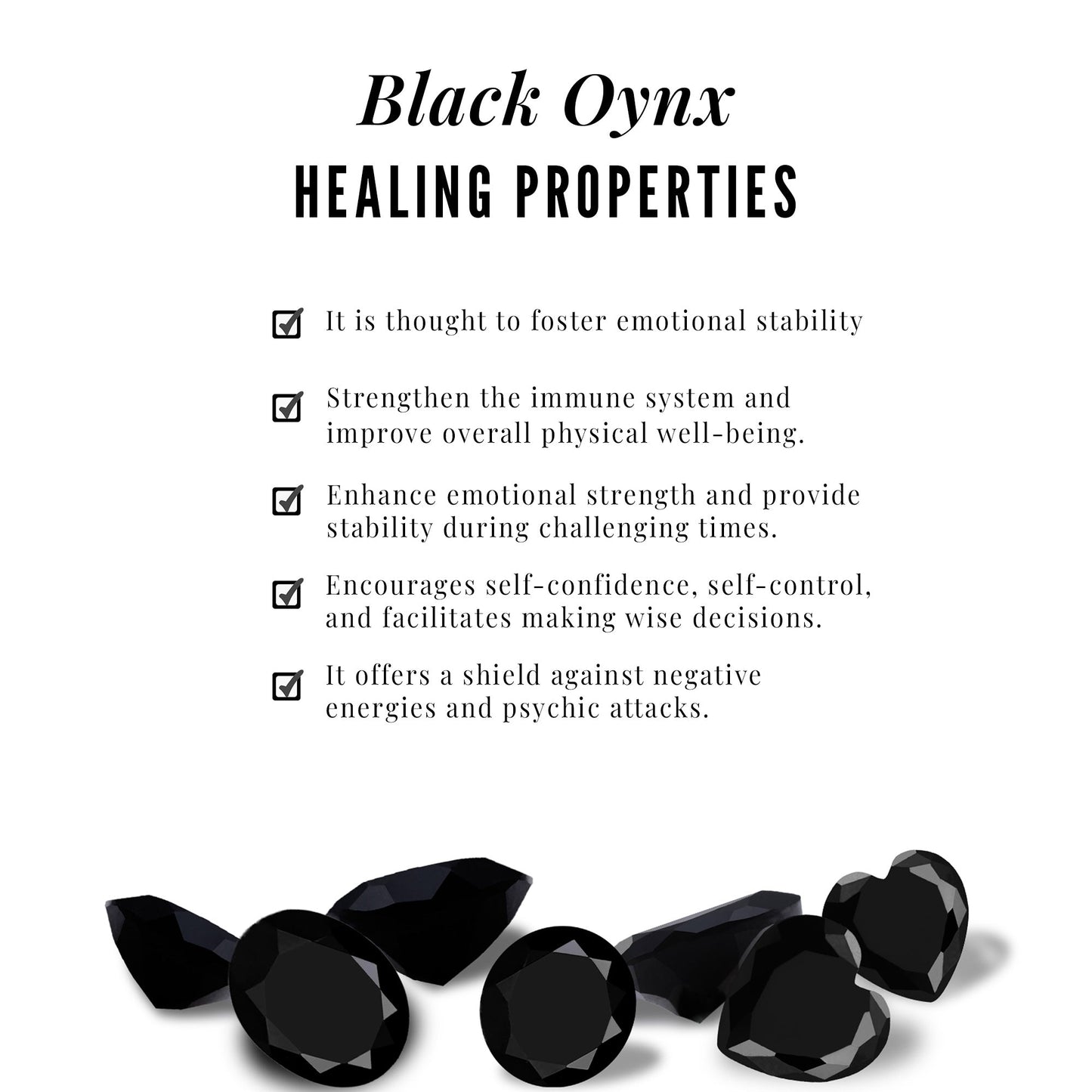 Certified Five Stone Black Onyx Charm Bracelet for Women