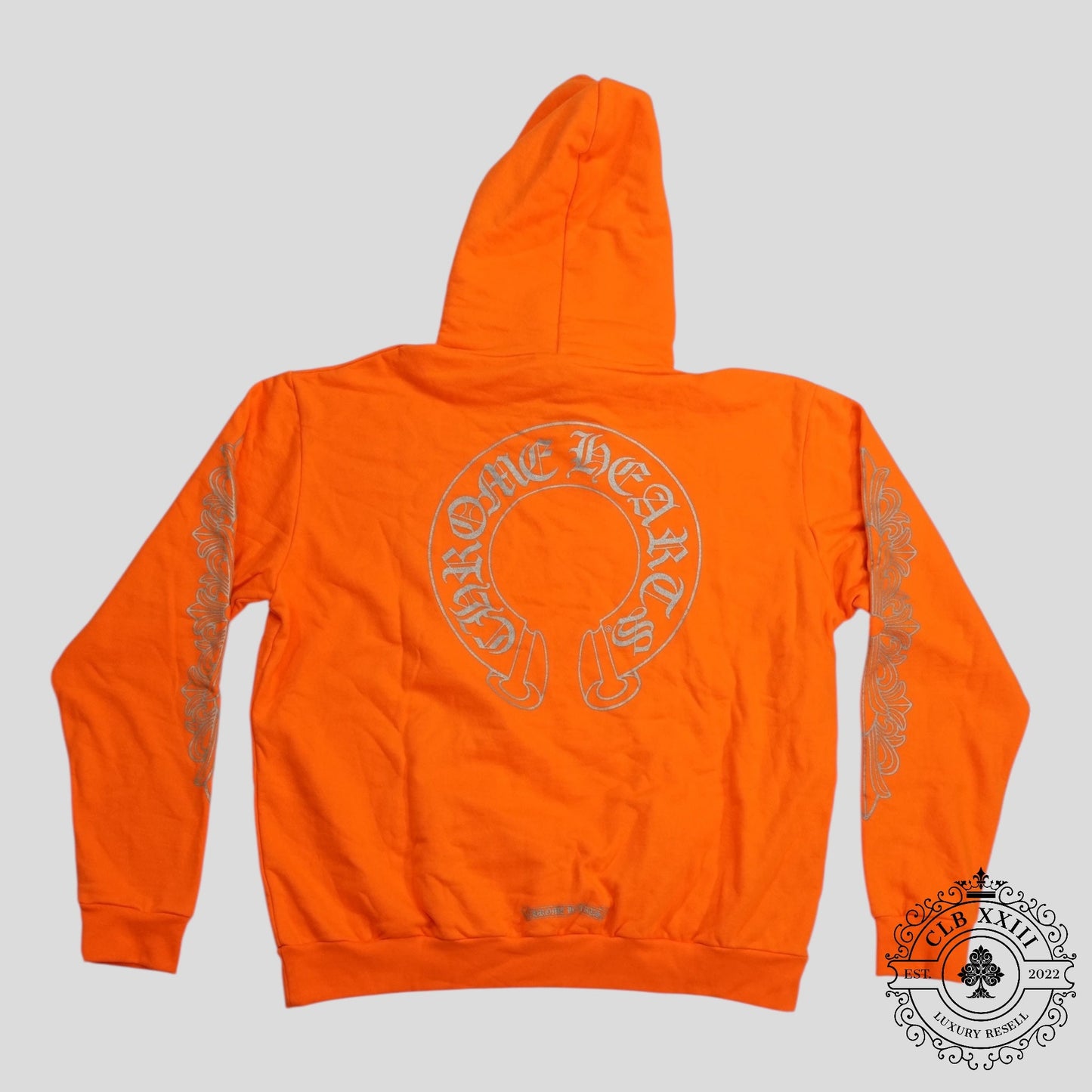 Chrome Hearts Miami Exclusive Horseshoe Logo Hoodie in Orange