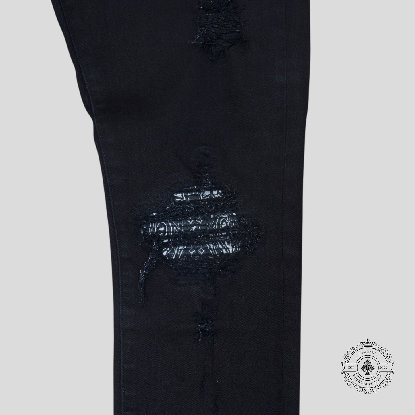 Amiri MX1 Bandana Patch Jean in Black