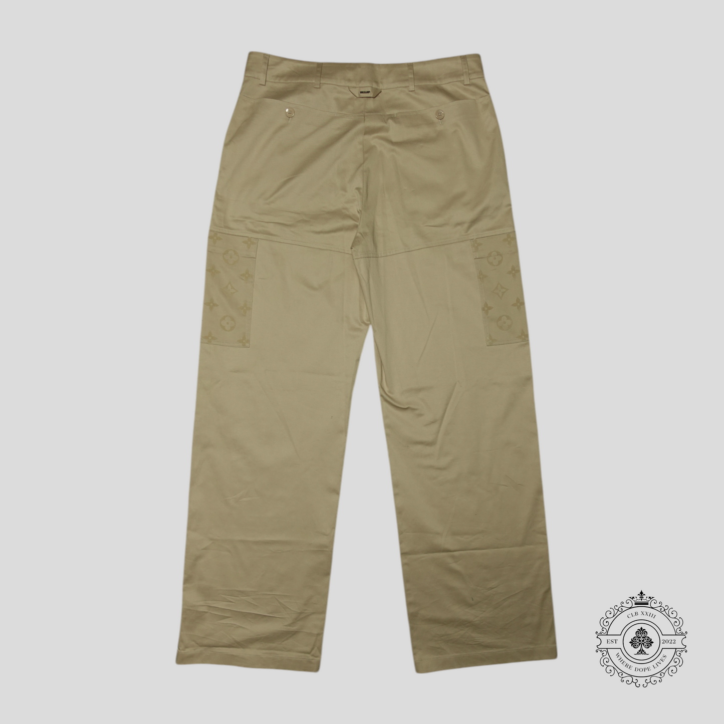 Louis Vuitton Monogram  Flocked Workwear Pants in Beige