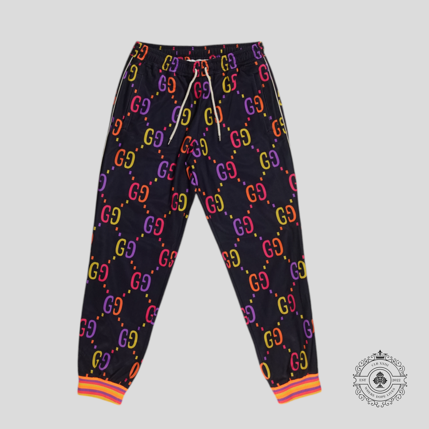Gucci GG Jacquard Track Pants in Blue/Multicolor