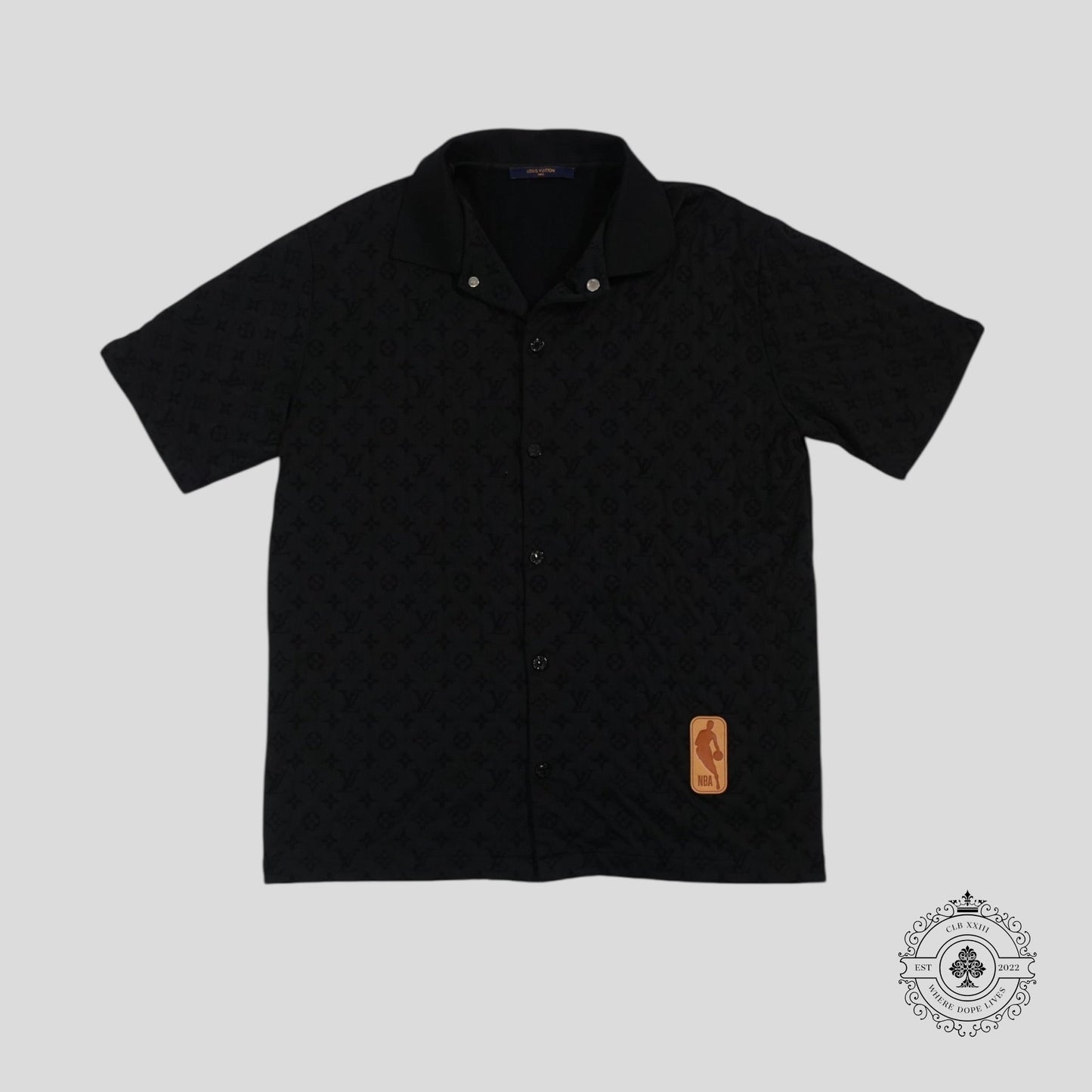 Louis Vuitton X NBA Monogram Button Up Shirt in Black