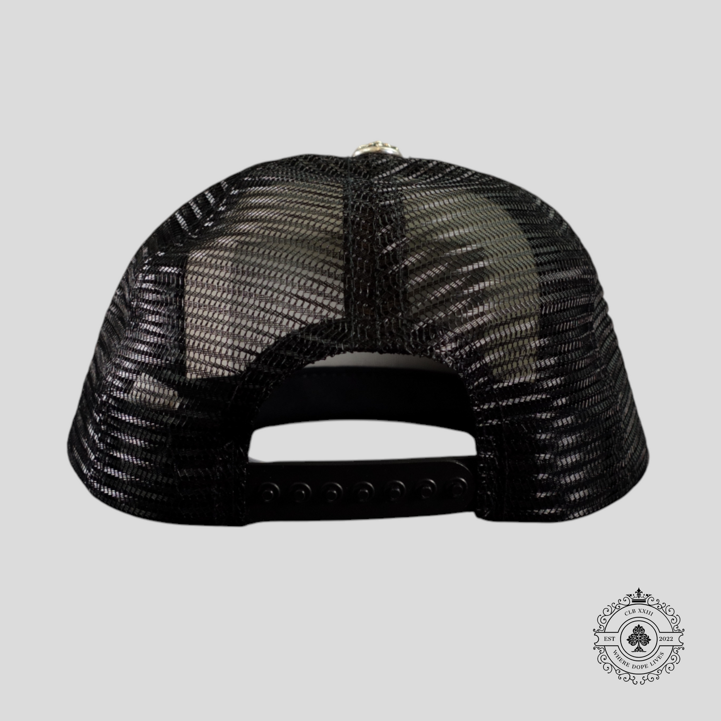 Chrome Hearts Hollywood CH Patch Trucker Hat in White
