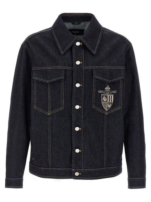 Fendi Men Fendi Crest Jacket