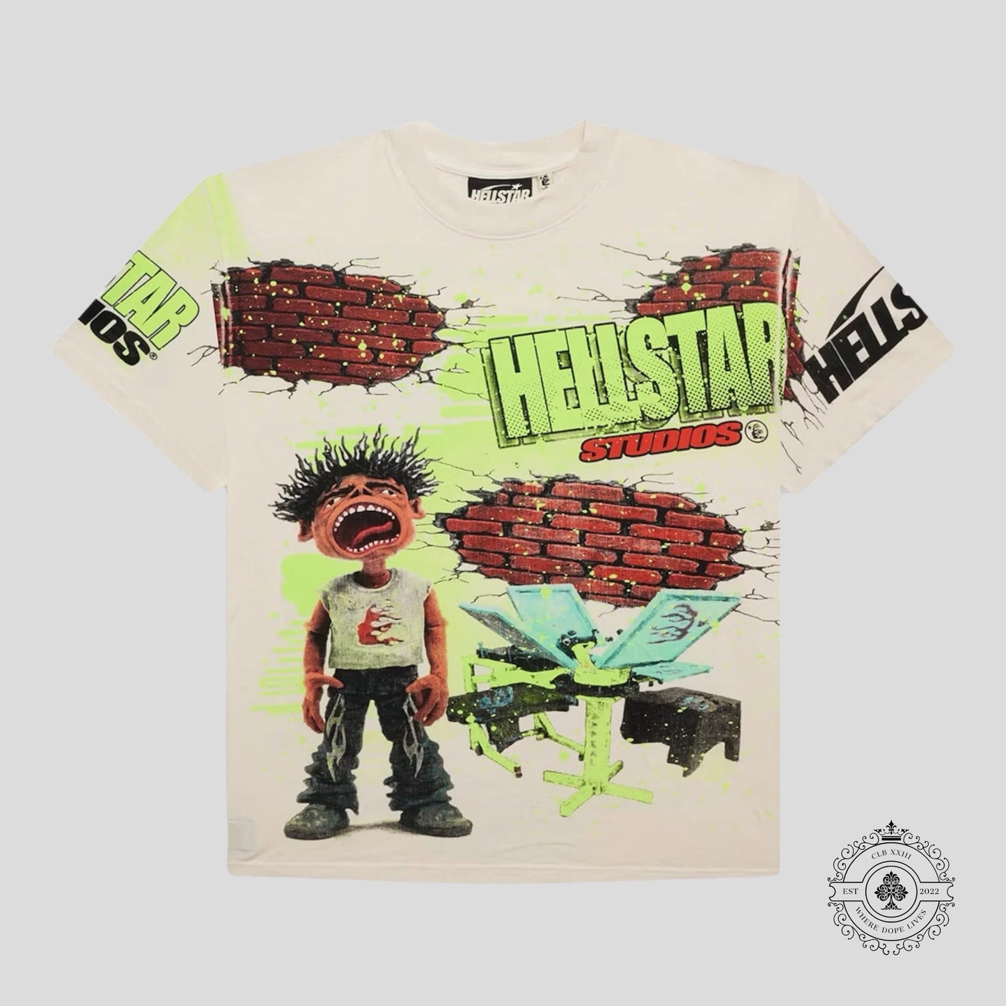 Hellstar Studios Brick Wall T-Shirt in White