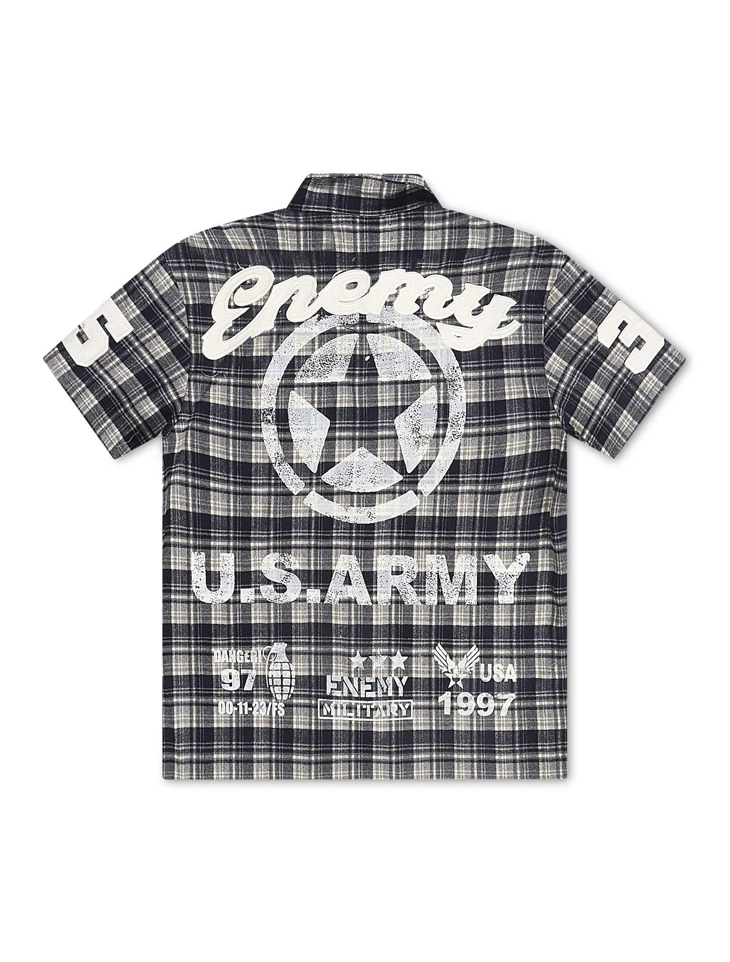 N.M.E NYC No Mercy Flannel Overshirt - Blue