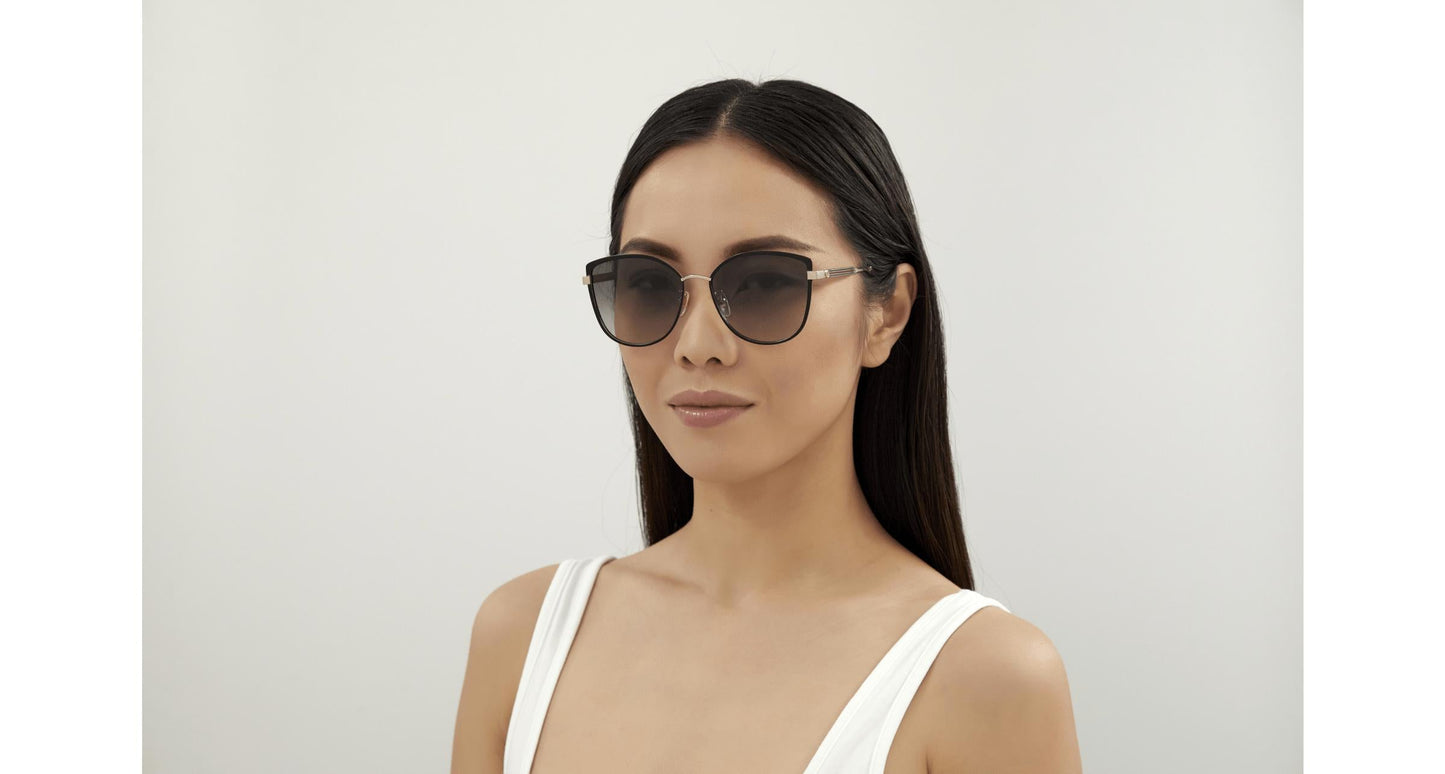 Gucci GG0589SK-001 57 Women’s Sunglasses | Black/Gold Metal Frame | Authentic Luxury