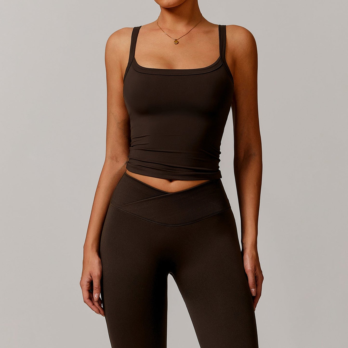 Brushed Vest Workout Clothes Bra High Strength Sports Underwear Sling Beauty Back Yoga Vest