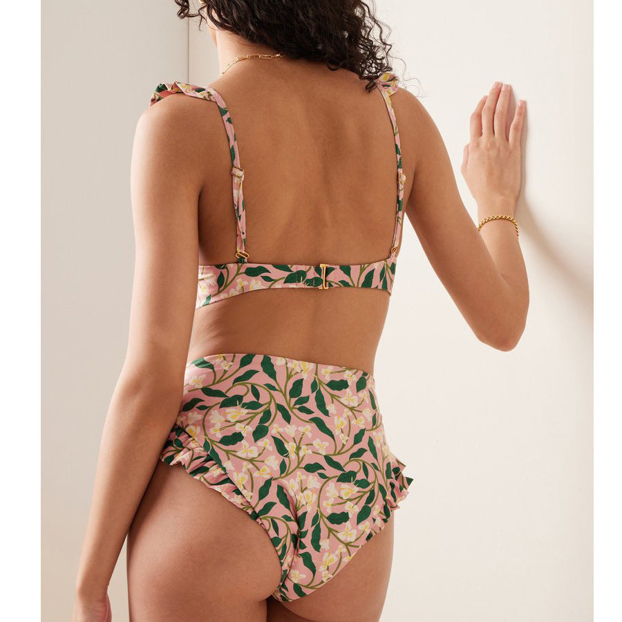 Three Piece Set Bikini Sexy Bikini Split Swimsuit Women Chiffon Dress Swimsuit Outfit