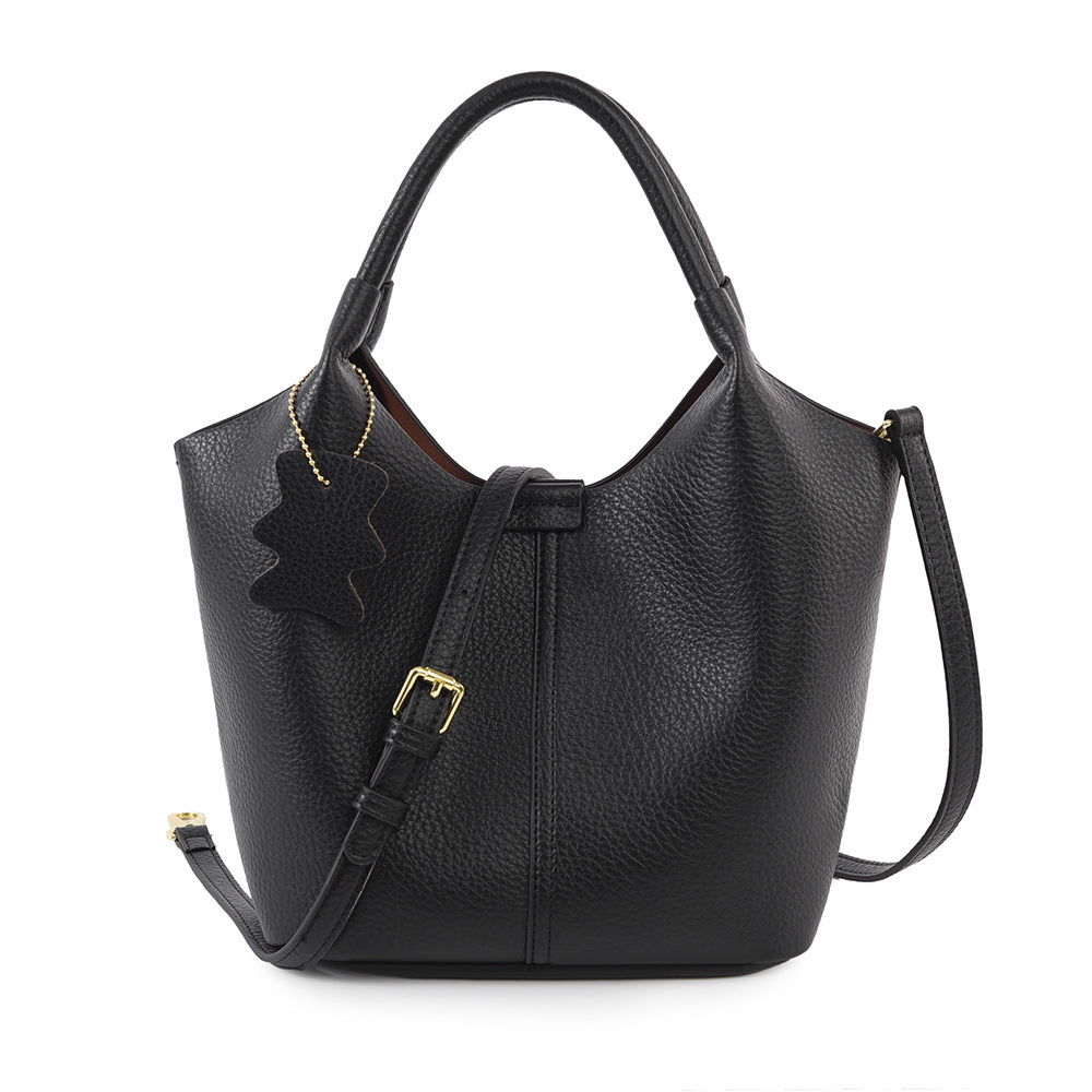 Bucket Bag Classic Simple Ladies Hand Bag Large Capacity Office Bag Women Casual Messenger Bag