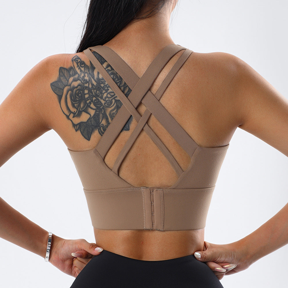 Autumn Sports Underwear Women Shockproof Running Workout Vest Quick Drying Push up Beauty Back Yoga Sports Bra
