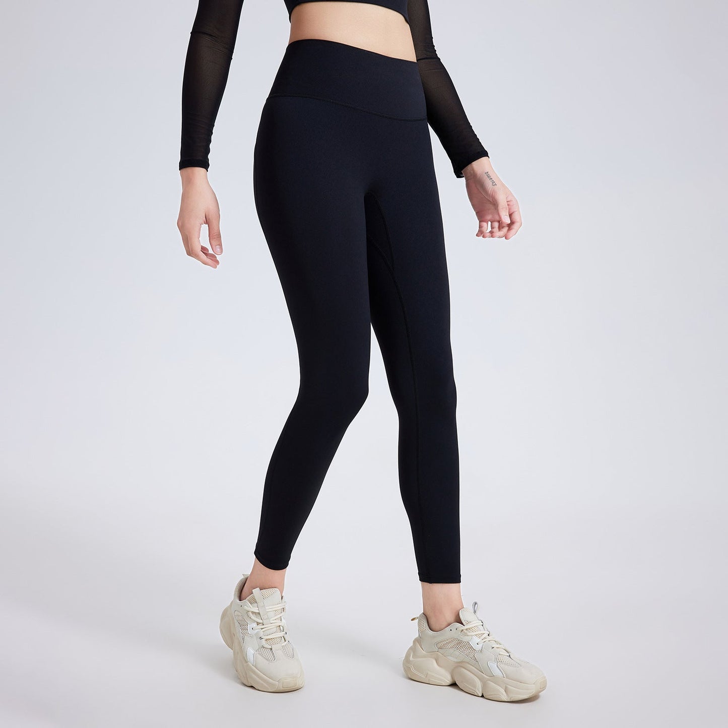 High Waist Peach Hip Lifting Nude Feel Yoga Pants Women Seamless Sport Quick Drying Tights Outer Wear Running Fitness Pants