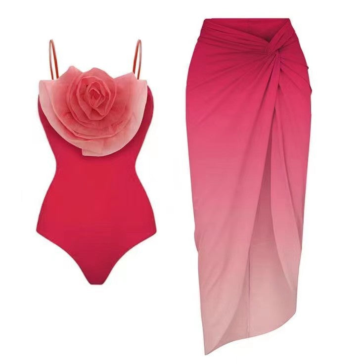 Covered Belly Backless Sexy Spring Swimsuit Women Chiffon Beach Dress