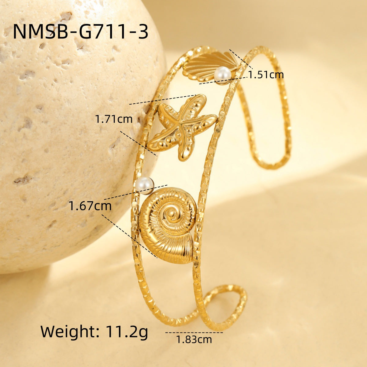 Ocean Necklace Bracelet Earrings Ring Set Niche Collection Ornament Women